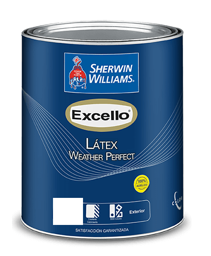 SW EXCELLO WEATHER PERFECT LATEX  SATINADO BASE EXTRA WHITE 1/4 gal