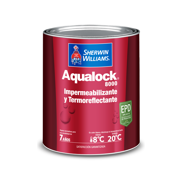 SW AQUALOCK IMPERMEABILIZANTE 8000 MATE BLANCO 1 gal